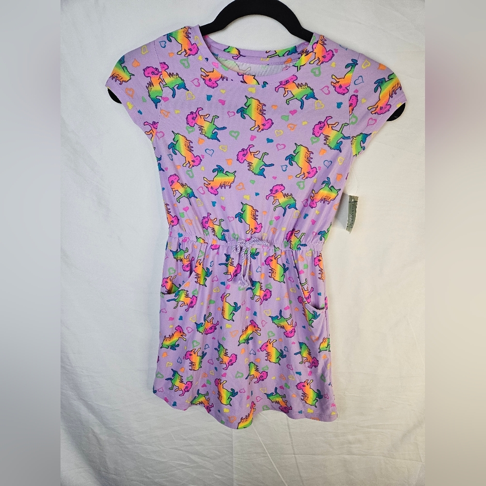 Colorful Unicorn Print Dress